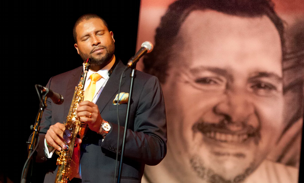Image details: Jimmy Greene '97 performing a Jackie McLean tribute at The Artists Collective in Hartford, Conn. Credits via NPR include Steven Sussman.